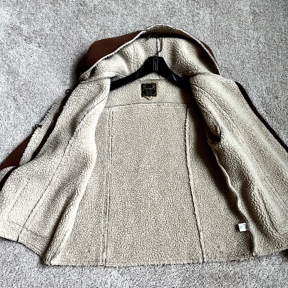 Like new Old Navy faux sheering jacket, hooded sz XL brown - Picture 3 of 4